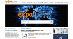 Desktop Screenshot of exportpages.de