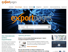Tablet Screenshot of exportpages.de