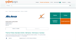 Desktop Screenshot of alfaaesar.exportpages.cz