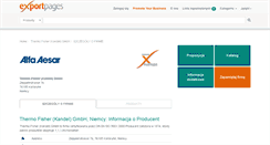 Desktop Screenshot of alfaaesar.exportpages.pl