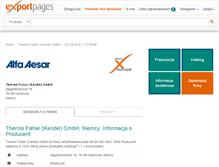 Tablet Screenshot of alfaaesar.exportpages.pl
