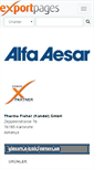 Mobile Screenshot of alfaaesar.exportpages.com.tr