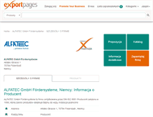 Tablet Screenshot of alfatec.exportpages.pl