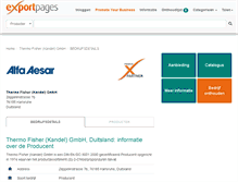 Tablet Screenshot of alfaaesar.exportpages.nl